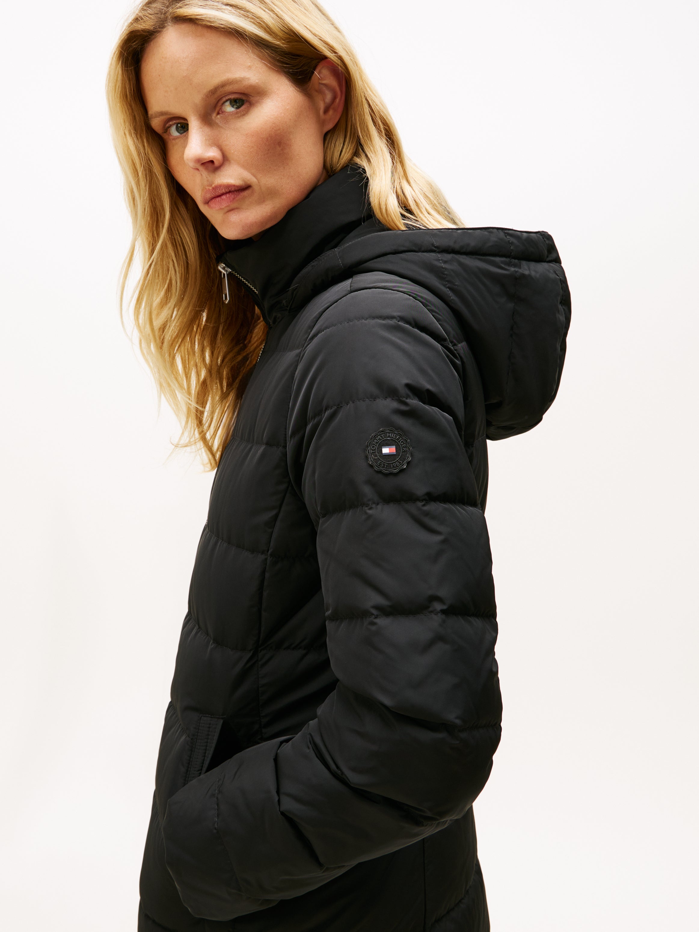MW DOWN SLIM COAT WITH FUR