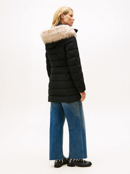 MW DOWN SLIM COAT WITH FUR