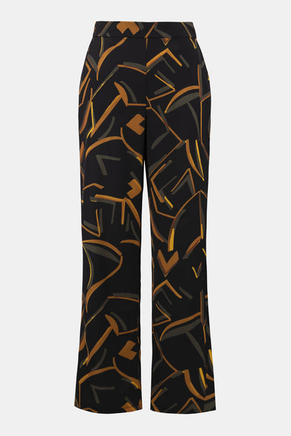 Hose mit weitem Hosenbein aus recyceltem, gewebtem Stoff mit geometrischem Druck