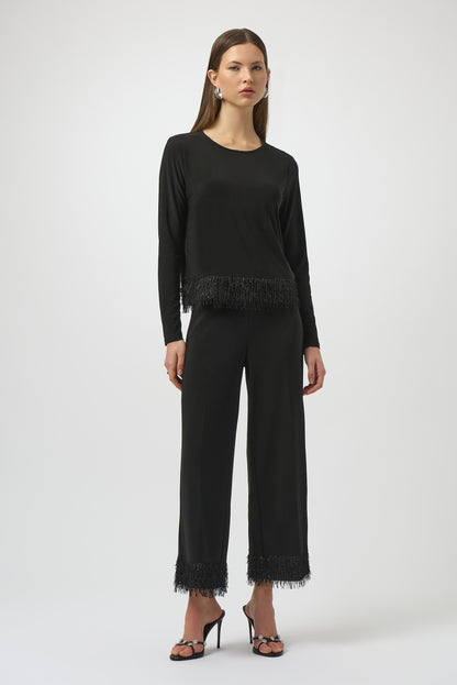 Culotte aus Jersey mit neuartigem Fransensaum