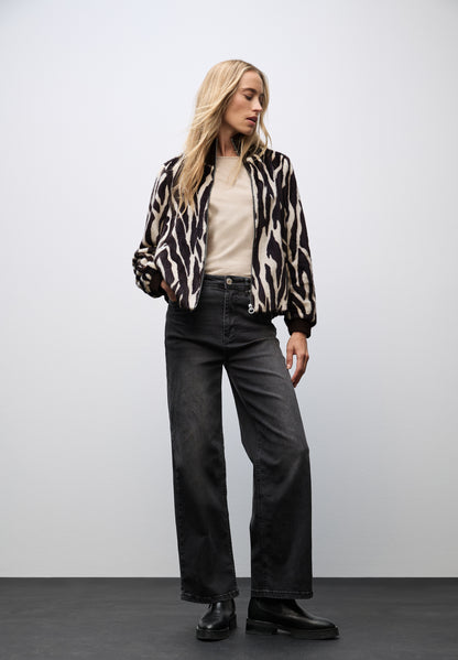 Fake Fur Zebra Blouson