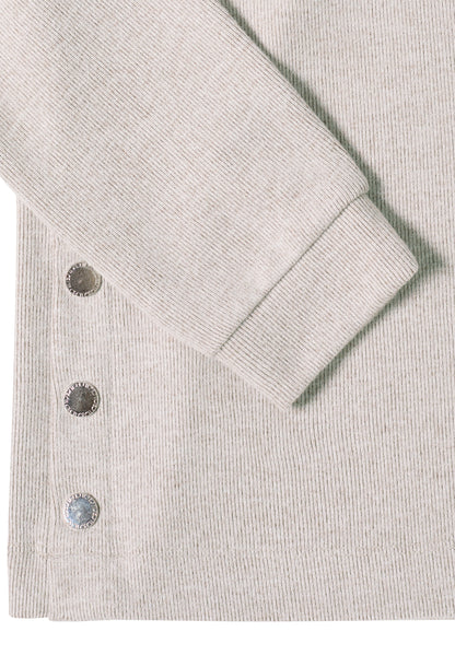 Melange Shirt mit Knöpfen