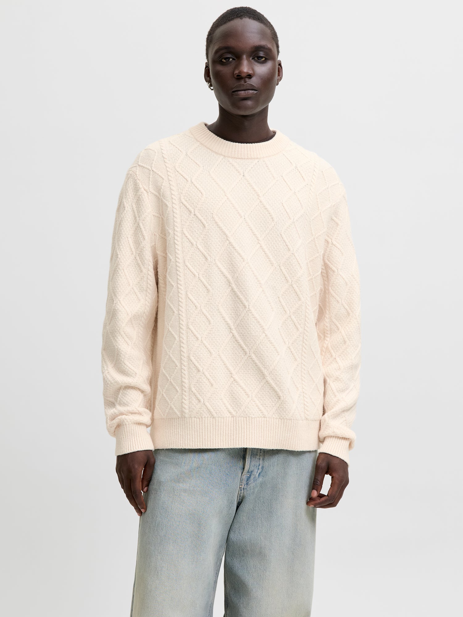 JORCAMBRIDGE KNIT CABLE CREW NECK