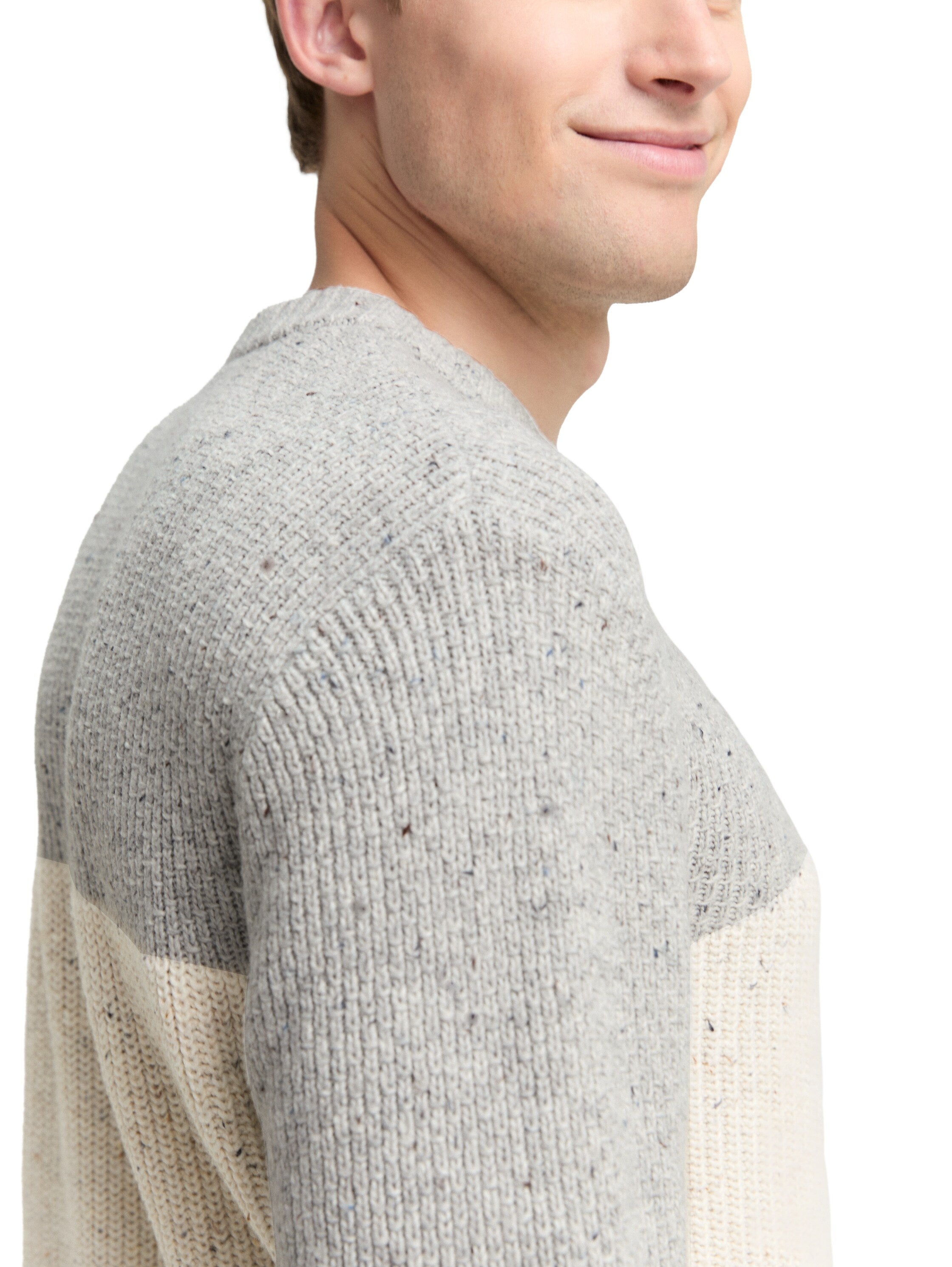 Strickpullover mit Strukturmix