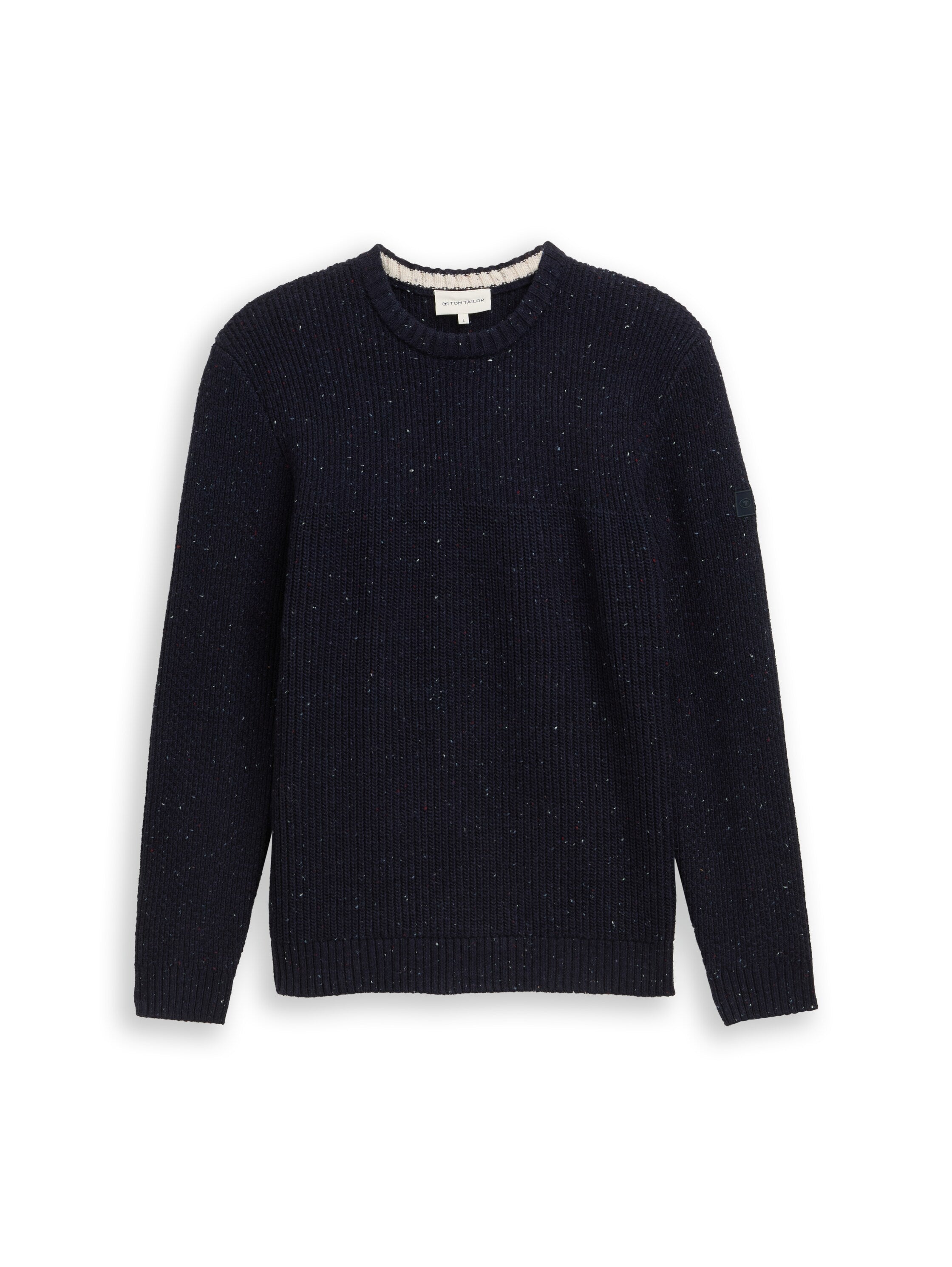 Strickpullover mit Strukturmix