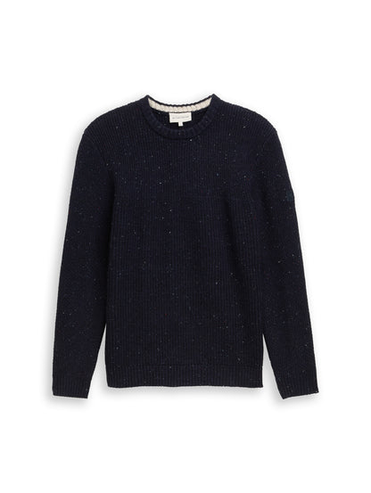Strickpullover mit Strukturmix