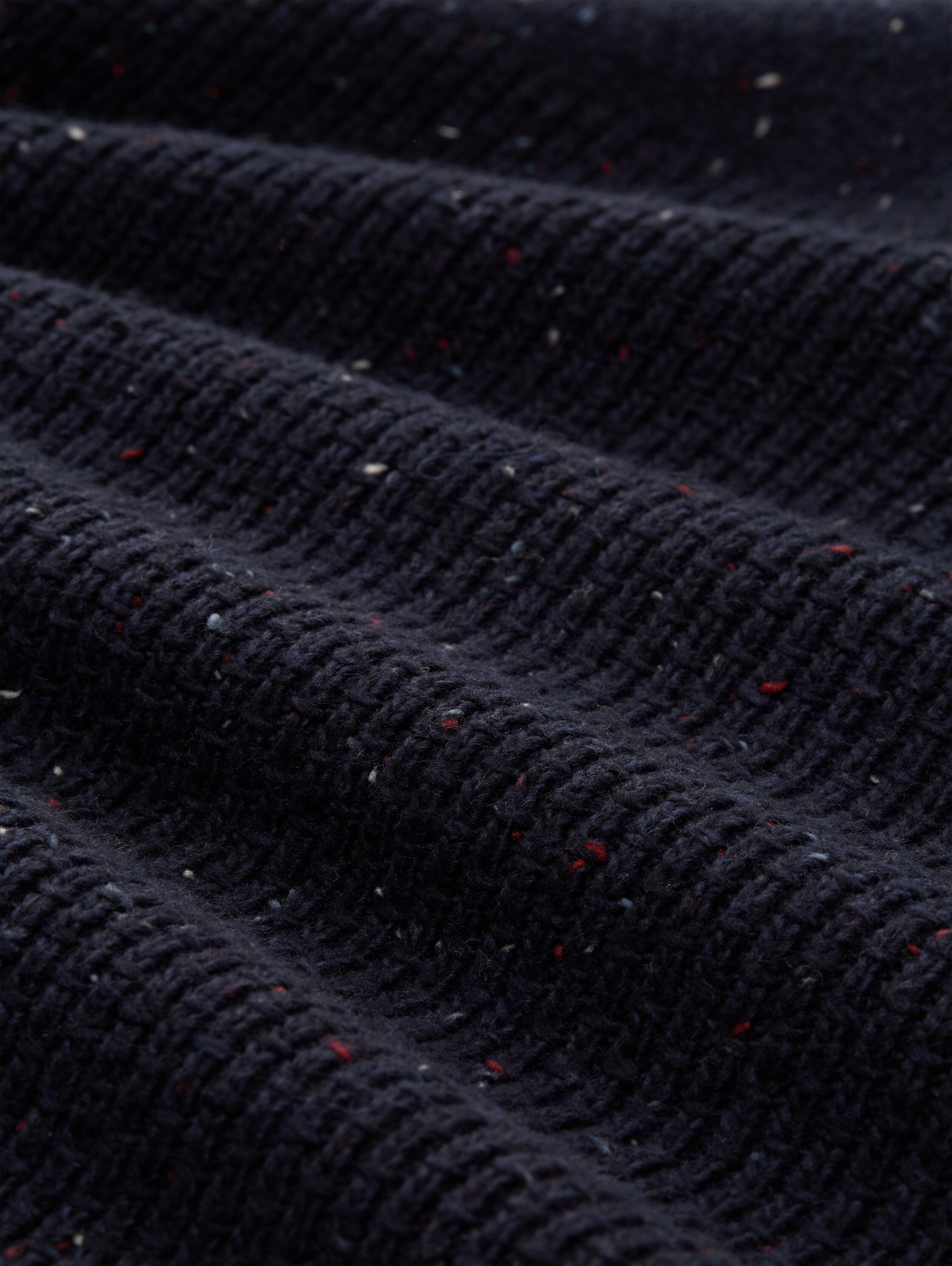 Troyer Strickpullover mit Strukturmix