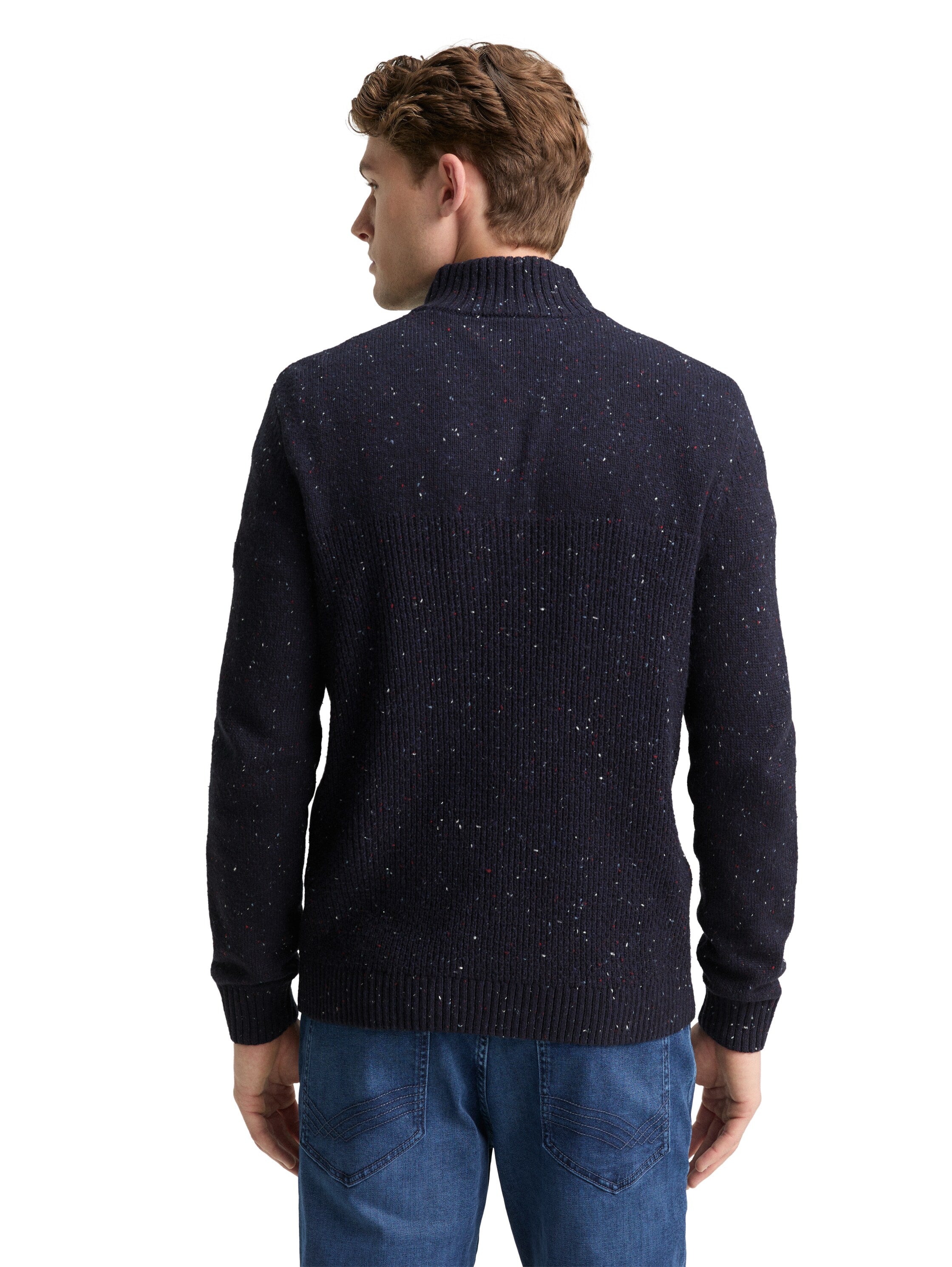 Troyer Strickpullover mit Strukturmix
