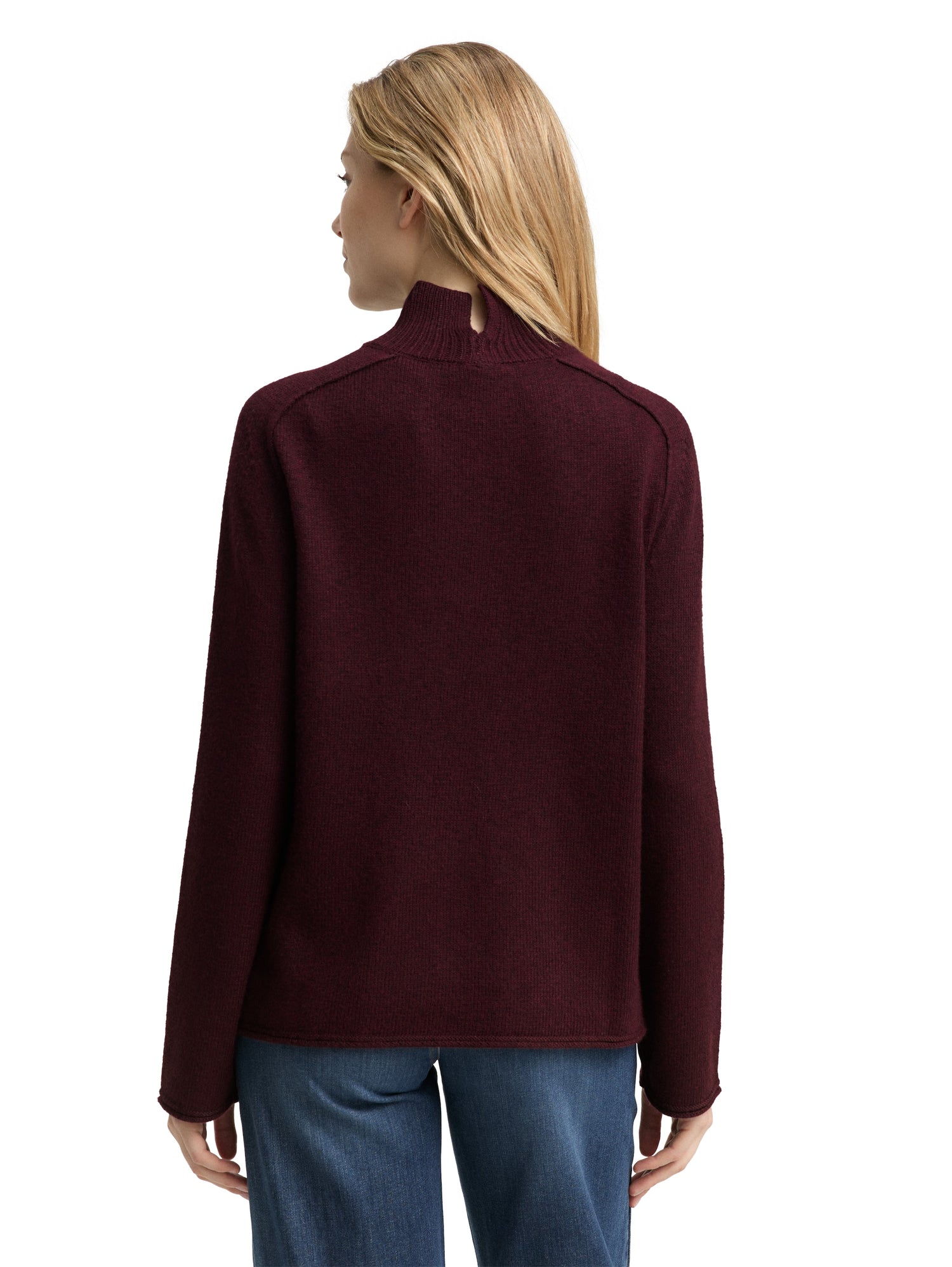 Weicher Damen Pullover Loose Fit mit Stehkragen