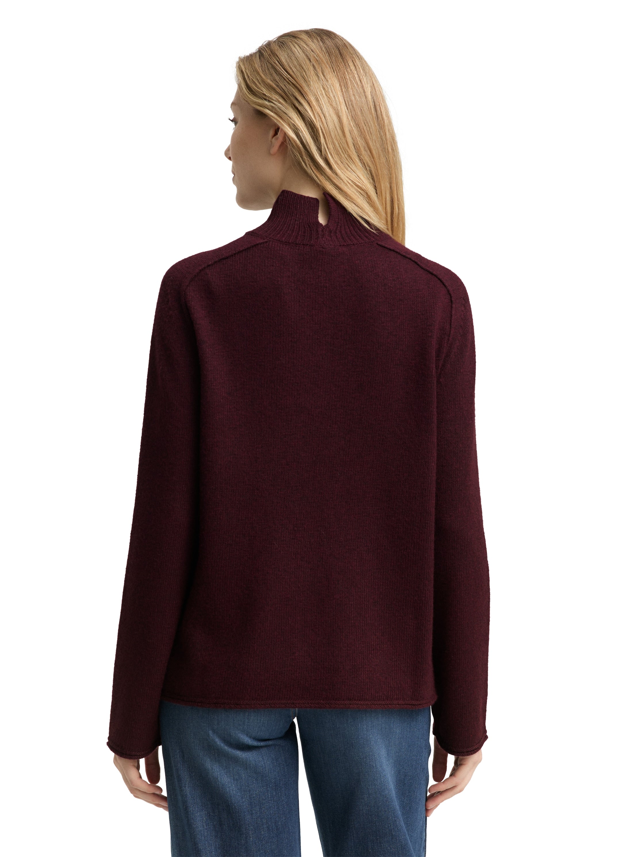 Weicher Damen Pullover Loose Fit mit Stehkragen