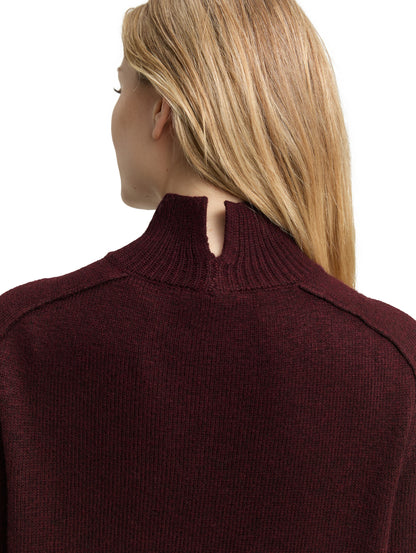 Weicher Damen Pullover Loose Fit mit Stehkragen