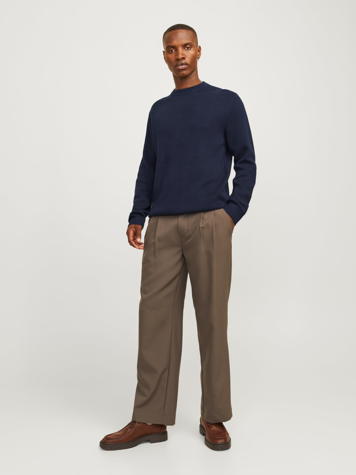 JPRBLAMERINO KNIT CREW NECK LN