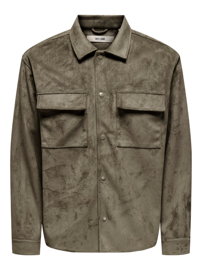 ONSRAVI FAKE SUEDE SHACKET OTW