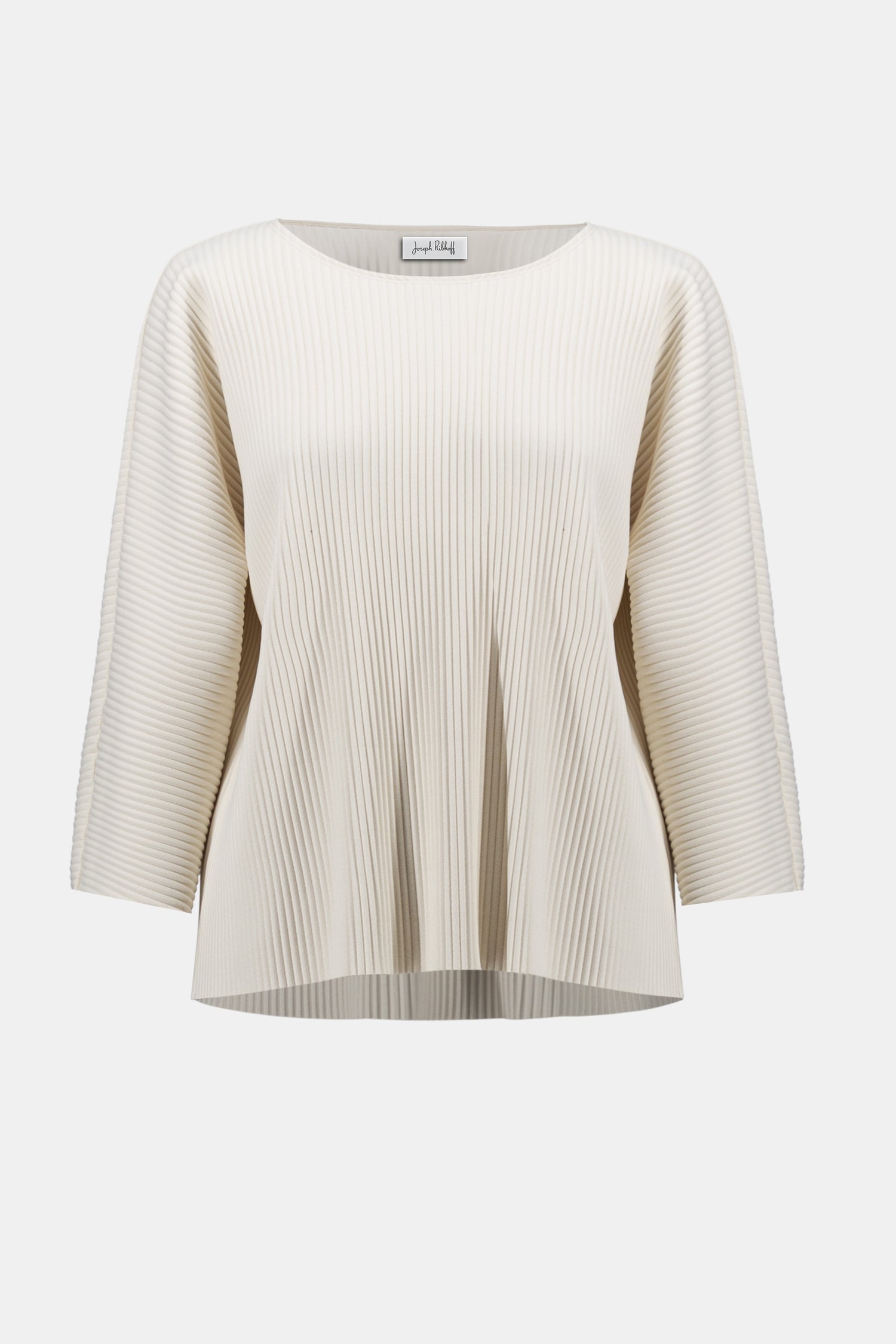 Plissiertes Boxy-Shirt aus Scuba-Crepe