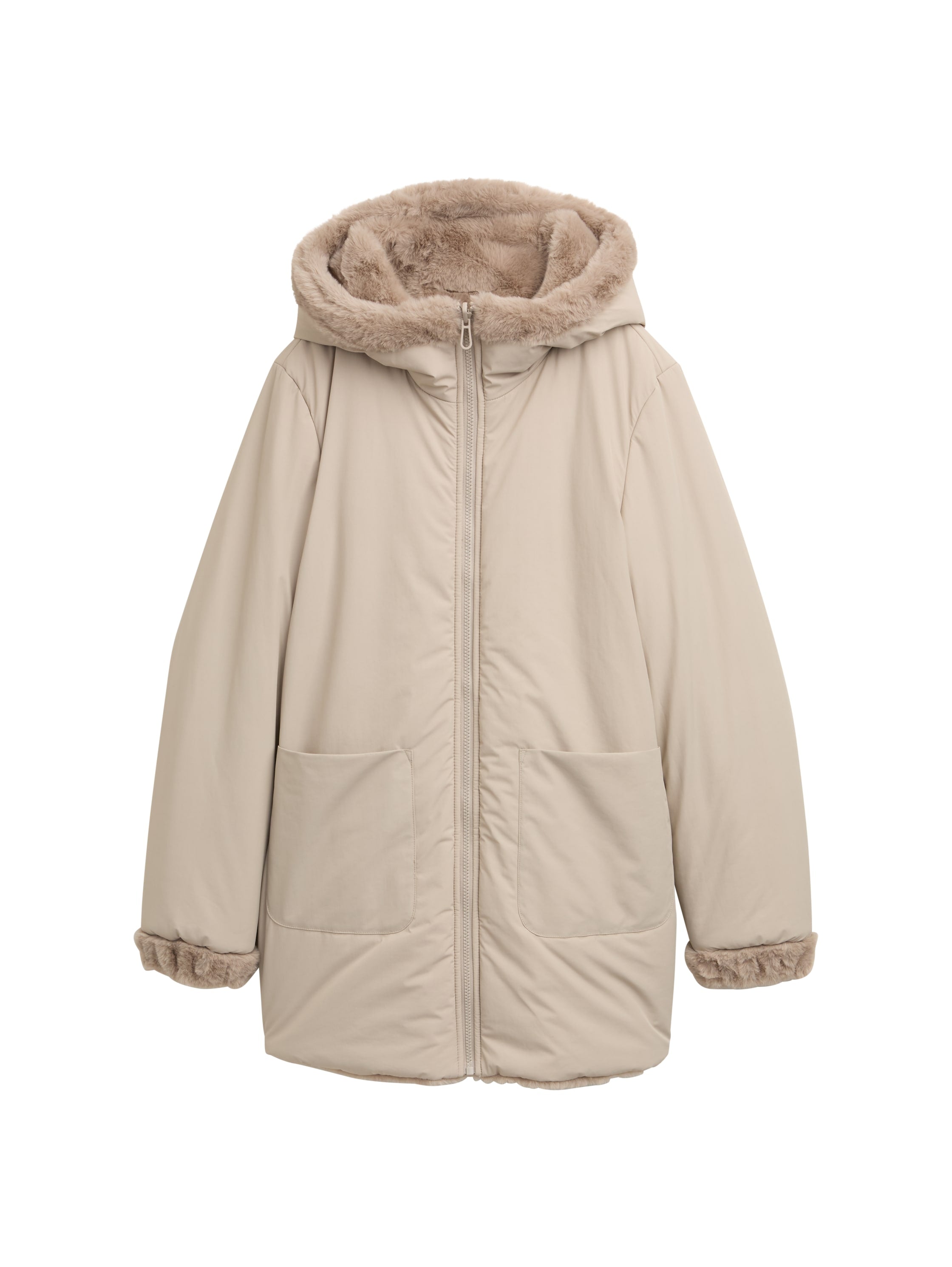 Wendemantel mit Kapuze