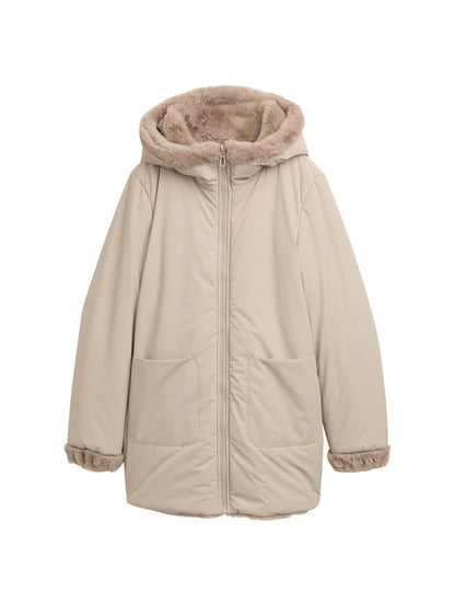 Wendemantel mit Kapuze