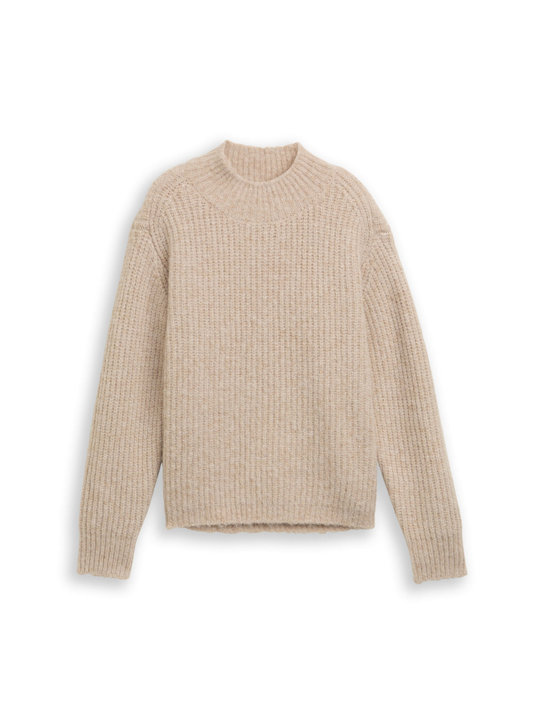 Relaxed Fit Strickpullover mit Stehkragen