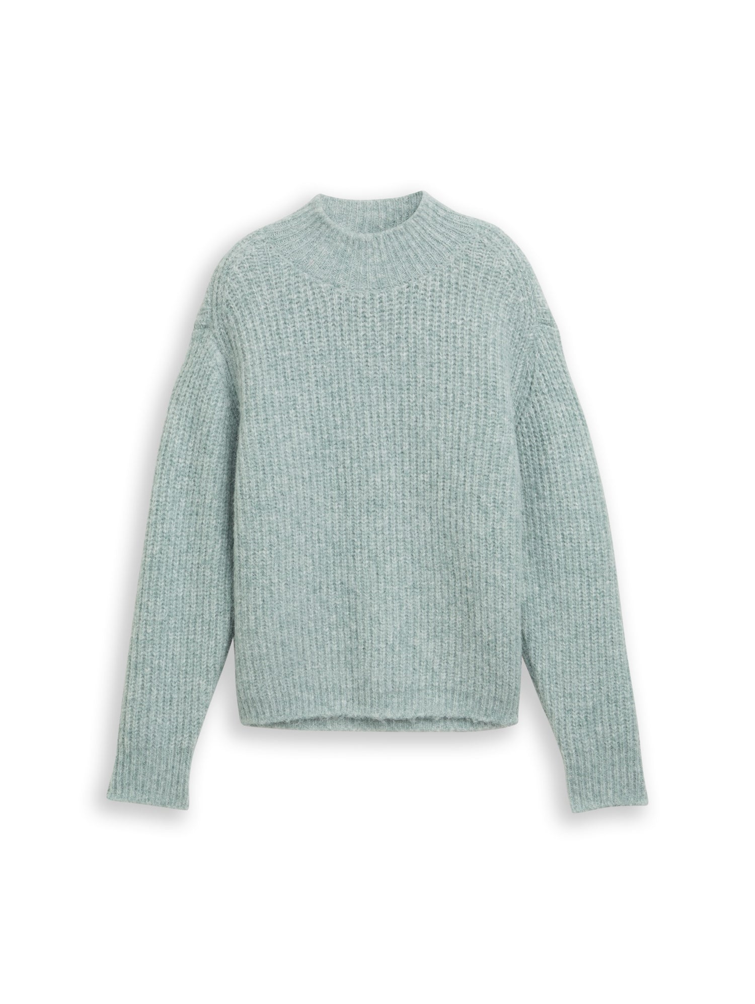 Relaxed Fit Strickpullover mit Stehkragen