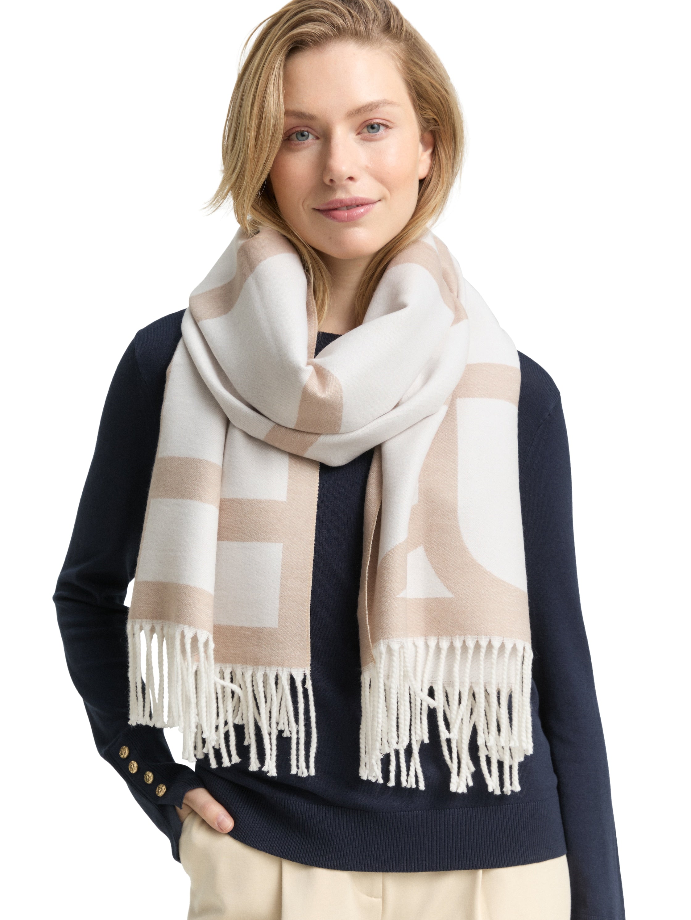 Tom Tailor Denim Female Schal Twill Statement-Logodetail