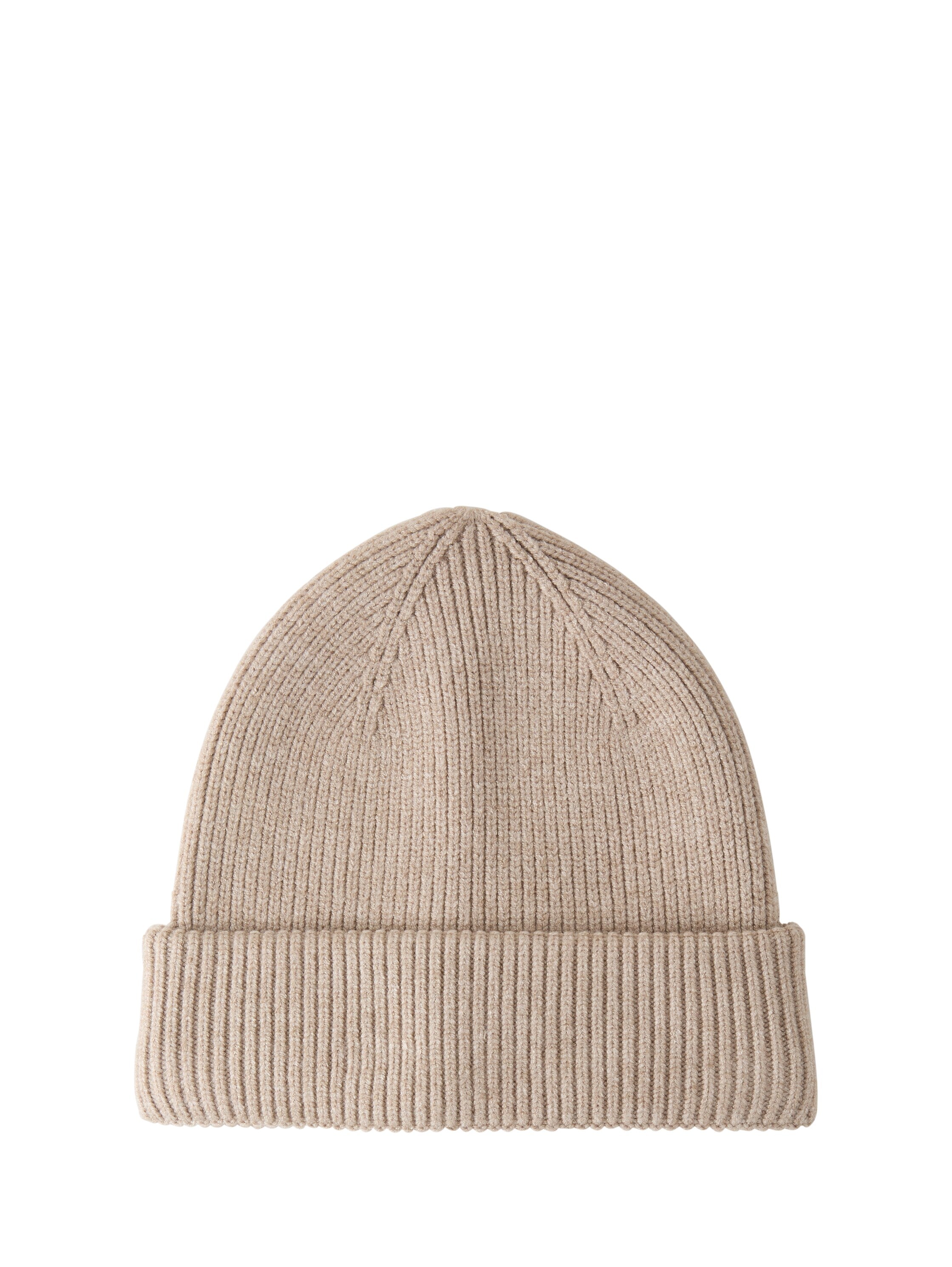 Beanie Mütze aus Rippstrick