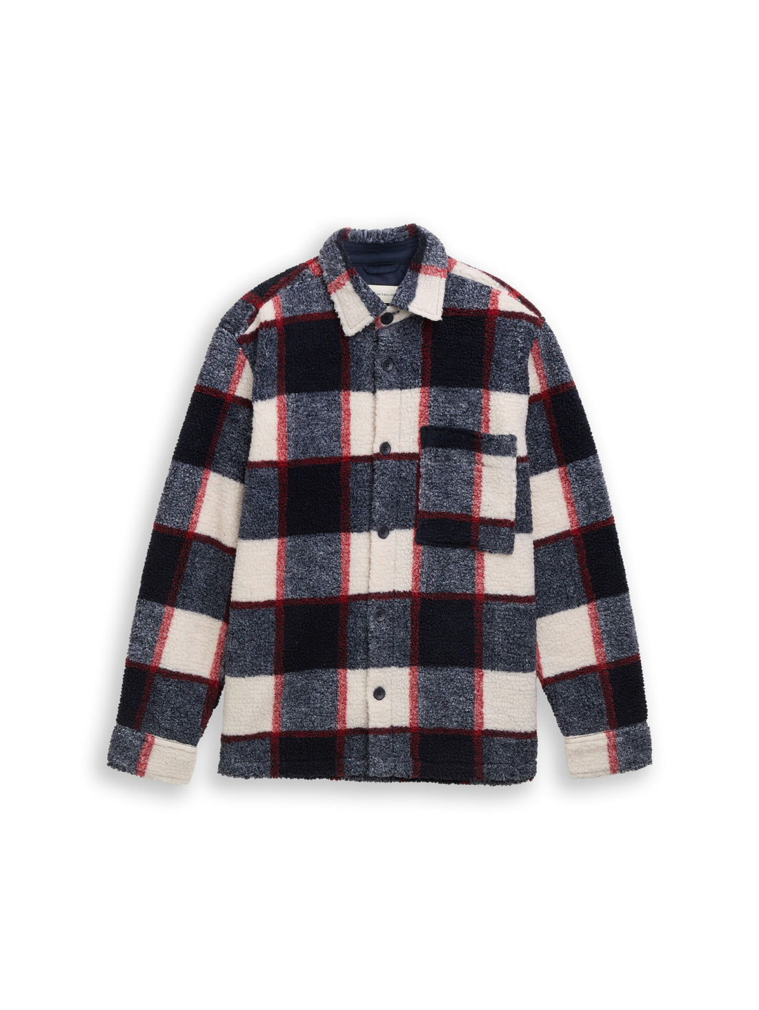 Teddy Overshirt mit Karomuster
