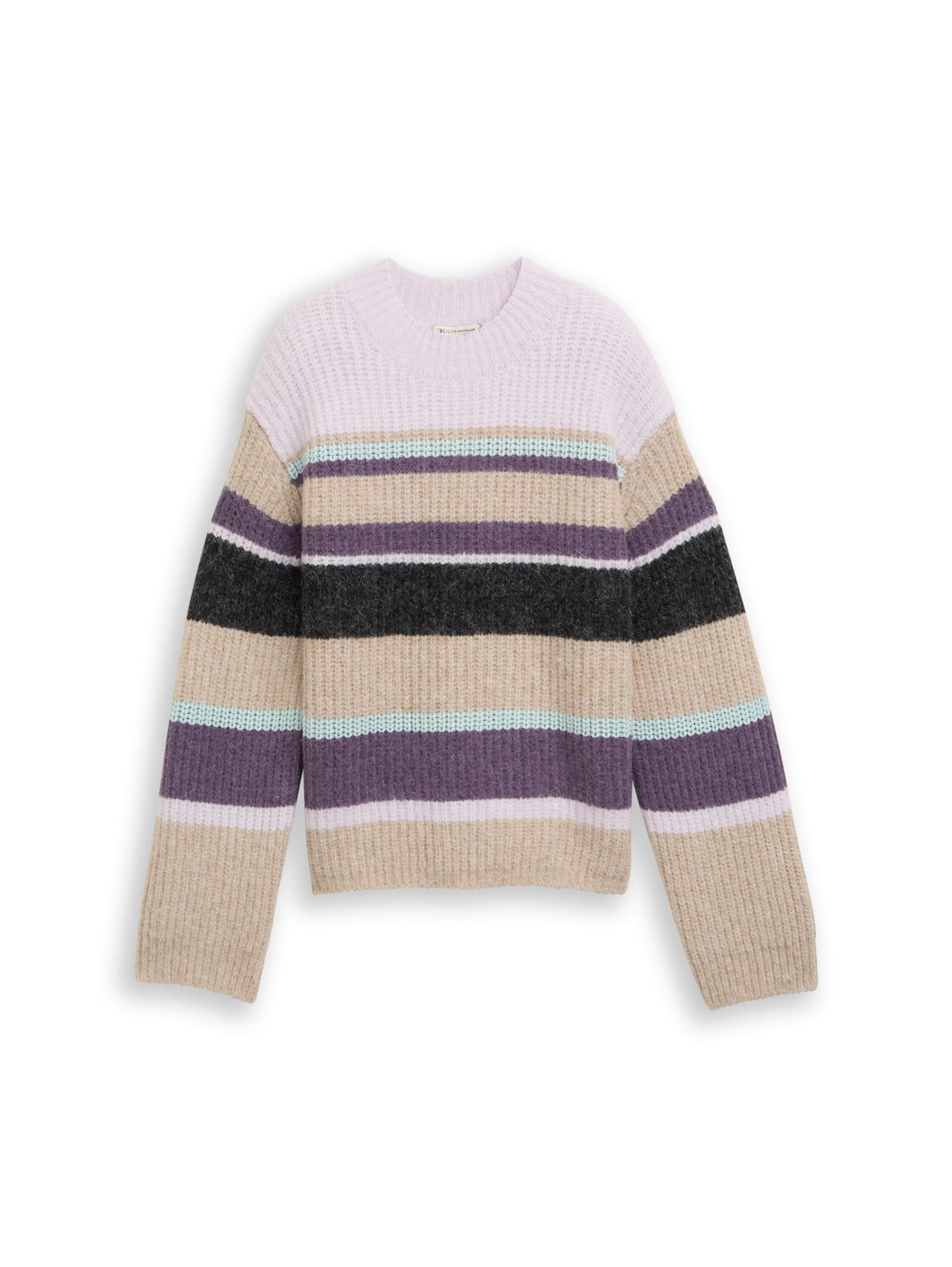 Relaxed Fit Strickpullover mit Streifenmuster