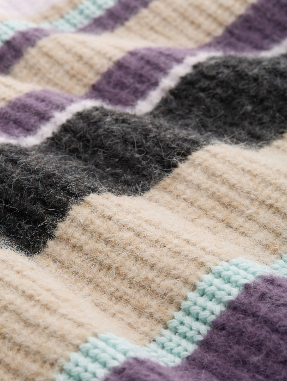 Relaxed Fit Strickpullover mit Streifenmuster