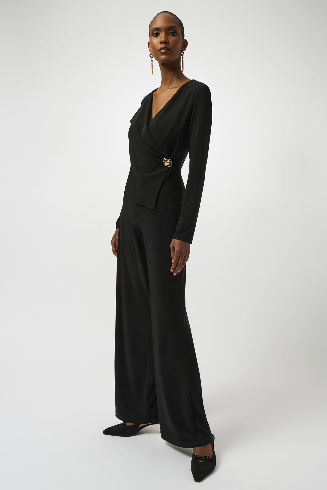 Jumpsuit aus feinem Jersey mit weitem Hosenbein