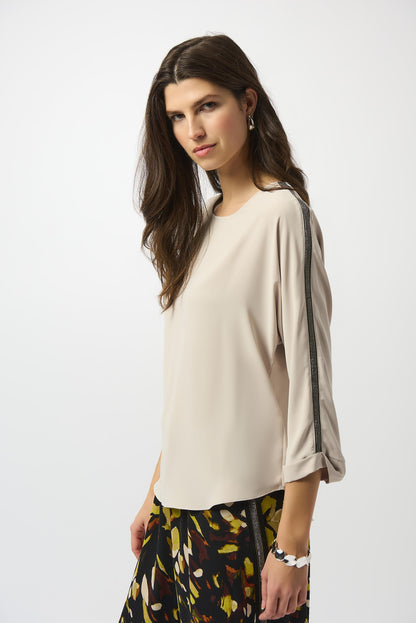 Kastenförmiges Oberteil aus recyceltem, weichem Twill