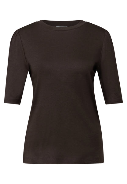 Basic T-Shirt mit Raffung