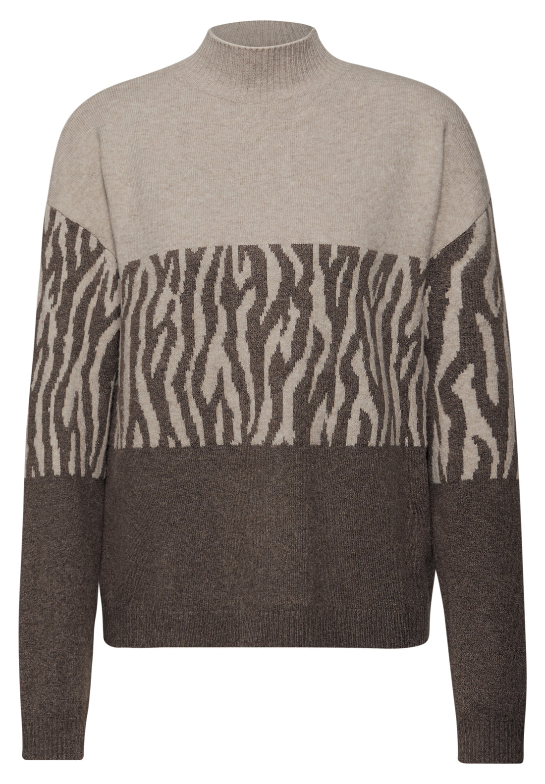 Color-Block Jacquard Sweater