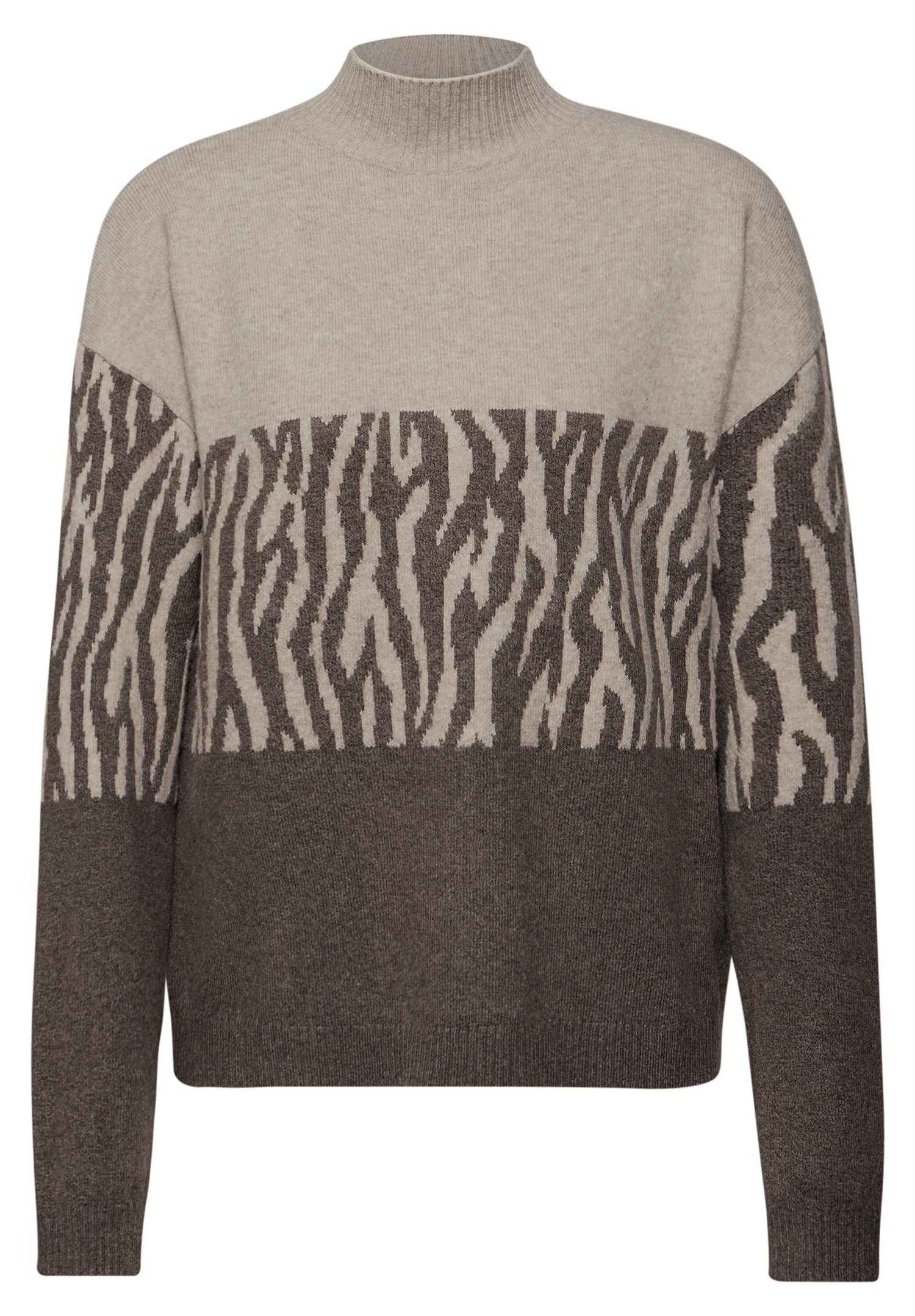 Color-Block Jacquard Sweater
