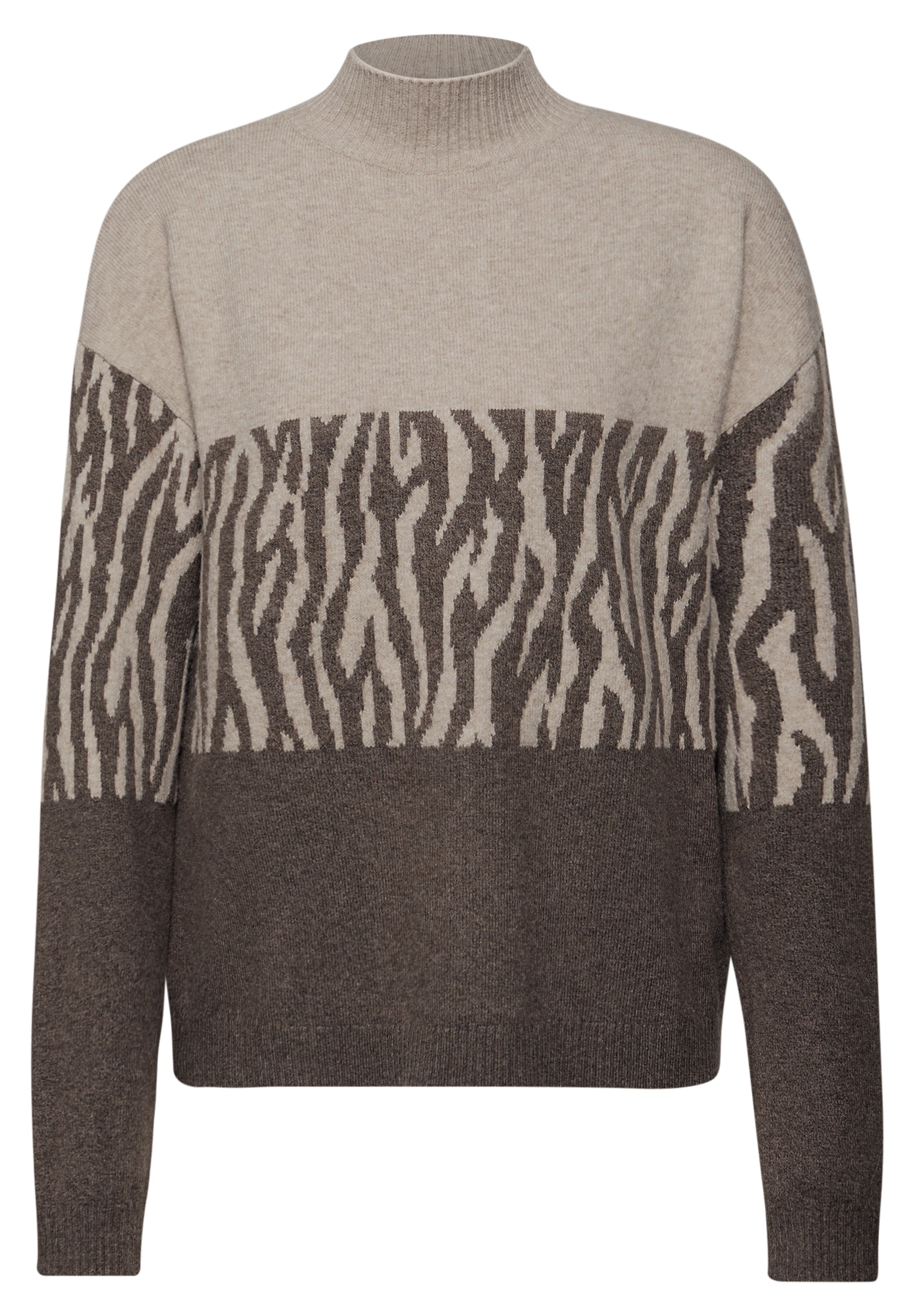 Color-Block Jacquard Sweater