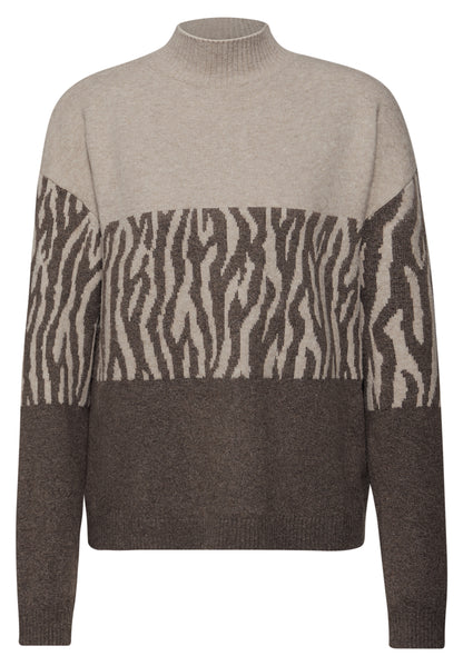 Color-Block Jacquard Sweater