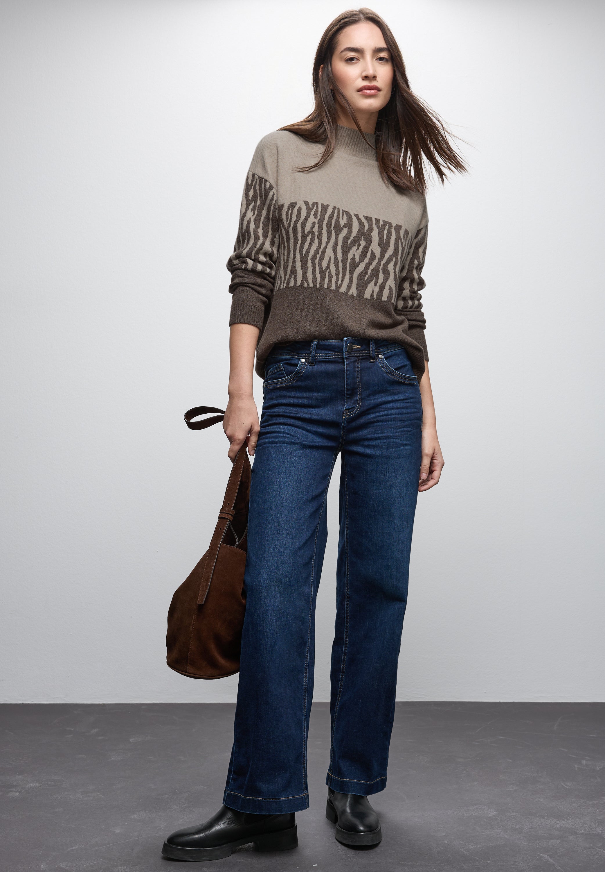 Color-Block Jacquard Sweater