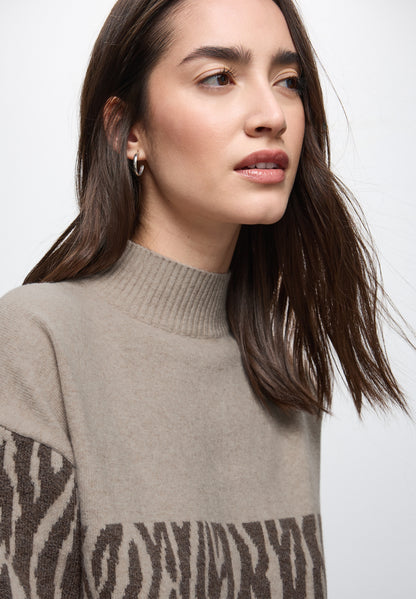 Color-Block Jacquard Sweater