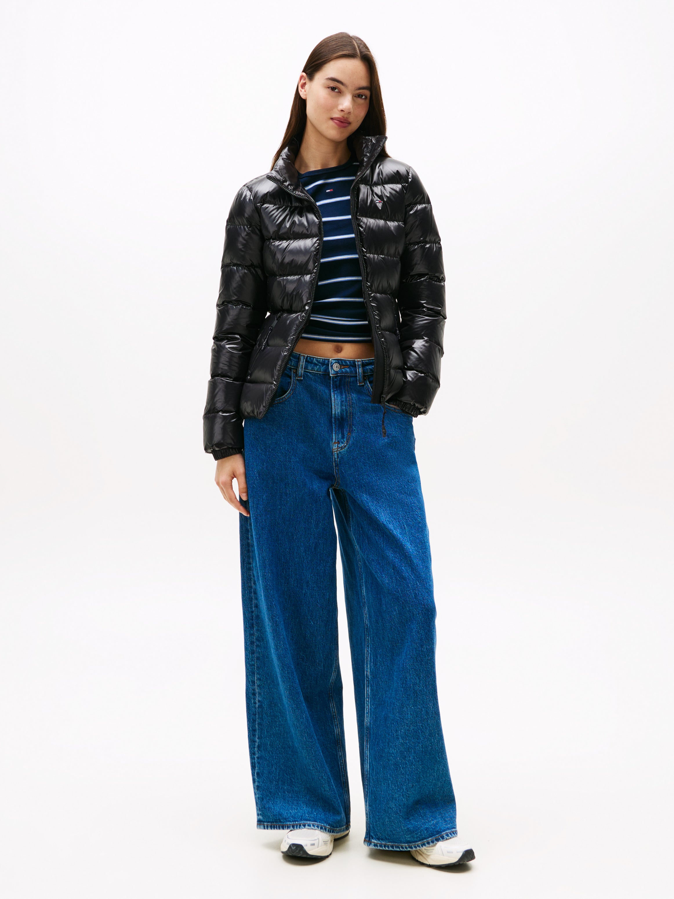 TJW SLIM ZIP PRINT DOWN JACKET
