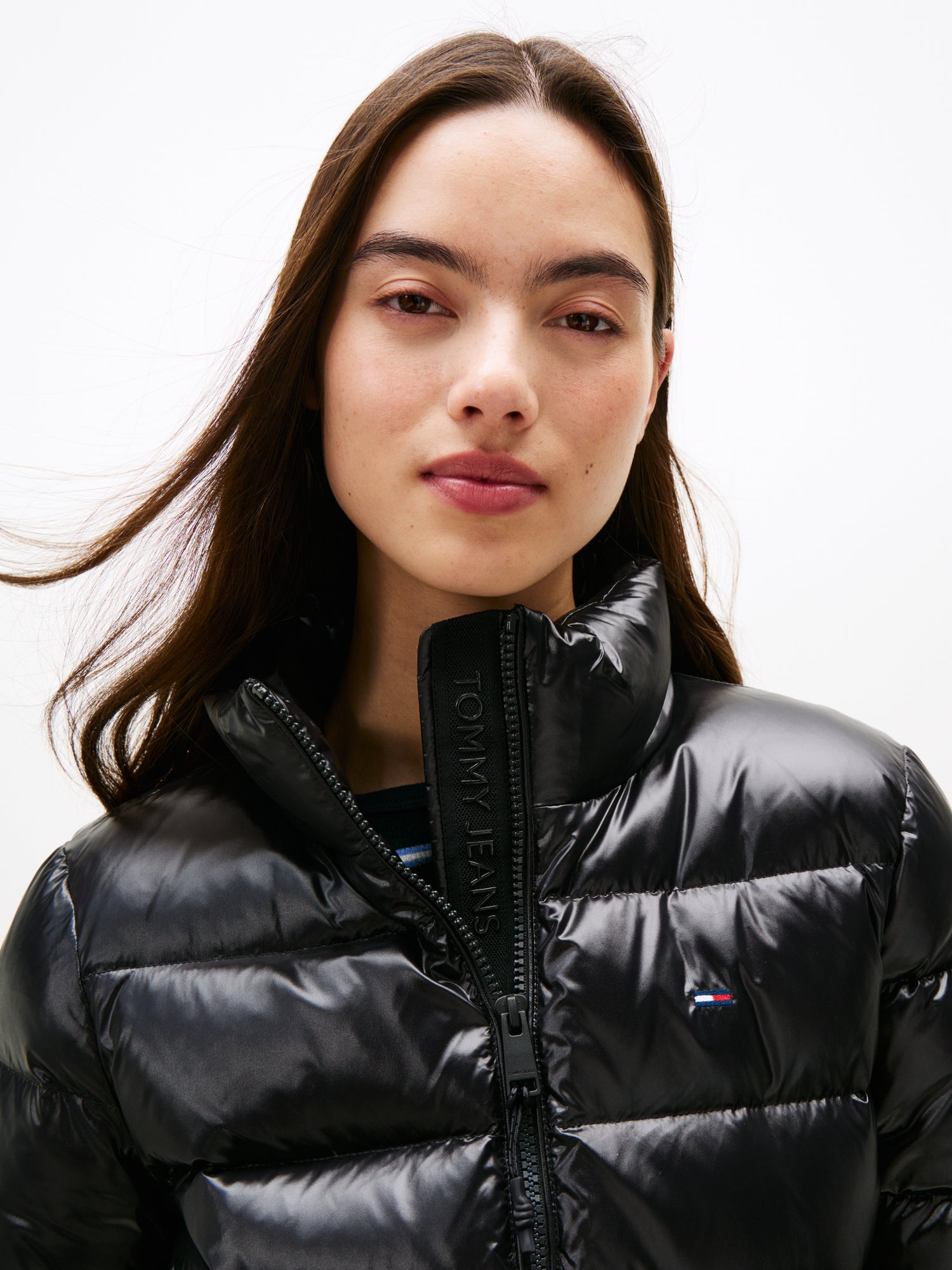 TJW SLIM ZIP PRINT DOWN JACKET