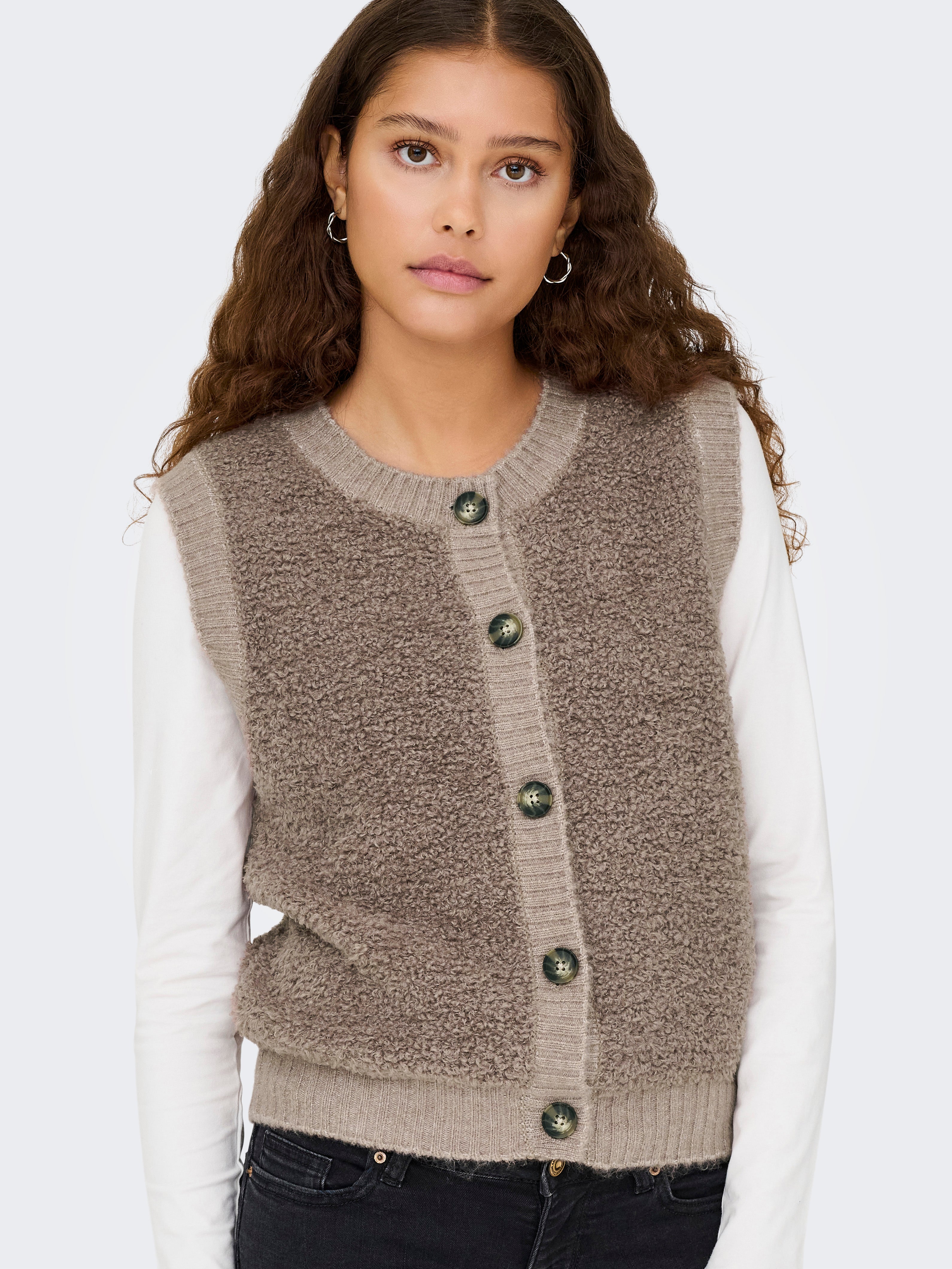 JDYEIRA LIFE S/L ON BUTTON VEST KNT NOOS