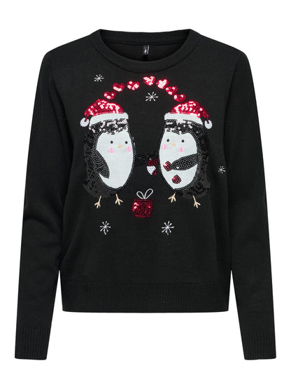 ONLXMAS SHINE LS ONECK KNT