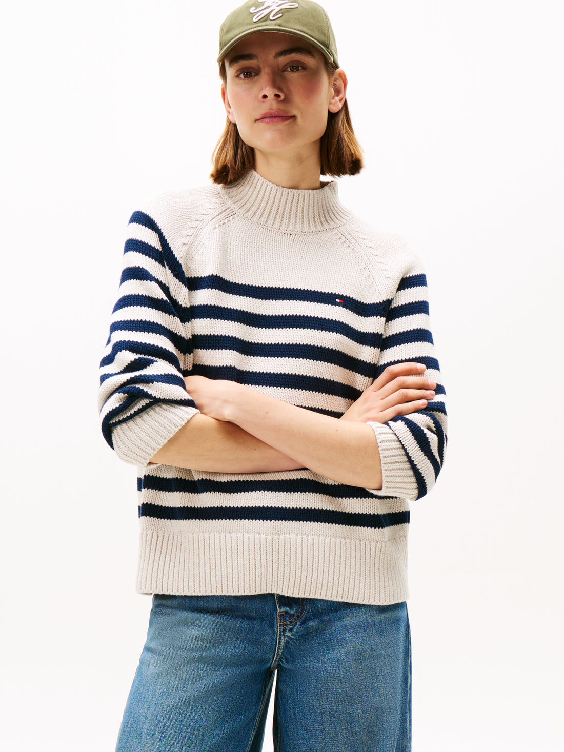 COTTON BLEND MOCK-NK LS SWT