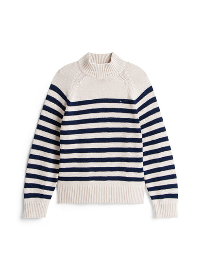 COTTON BLEND MOCK-NK LS SWT
