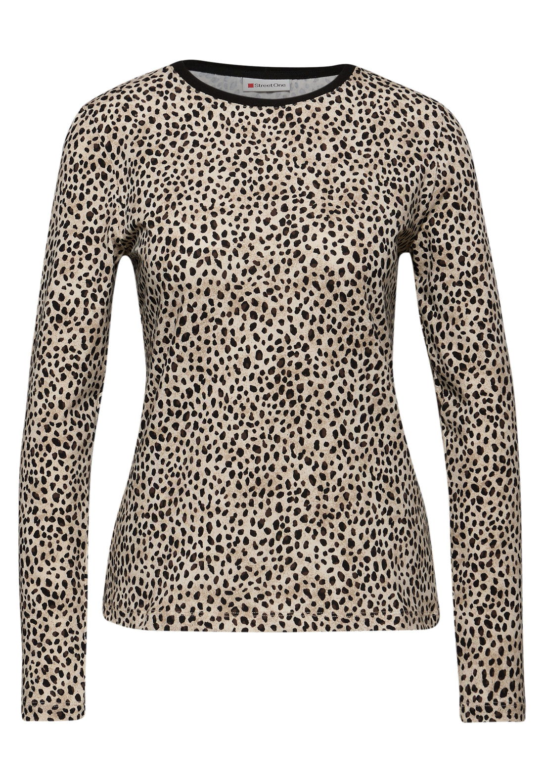 Jersey-Shirt im Leo-Look