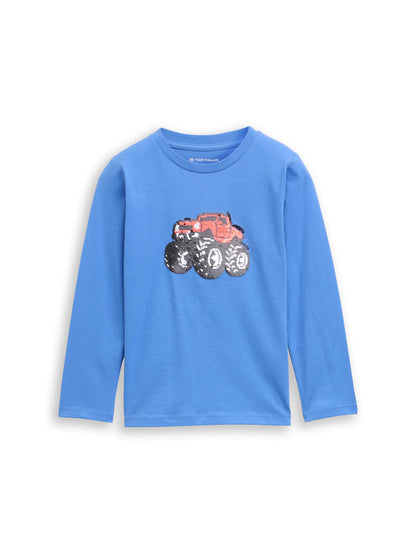 Langarmshirt mit Wendepailletten