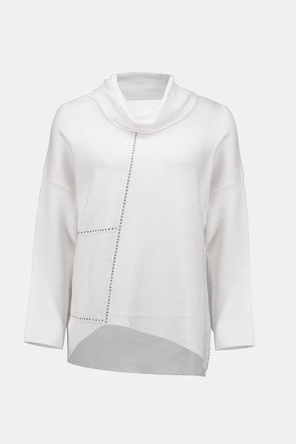 Asymmetrischer Strickpullover