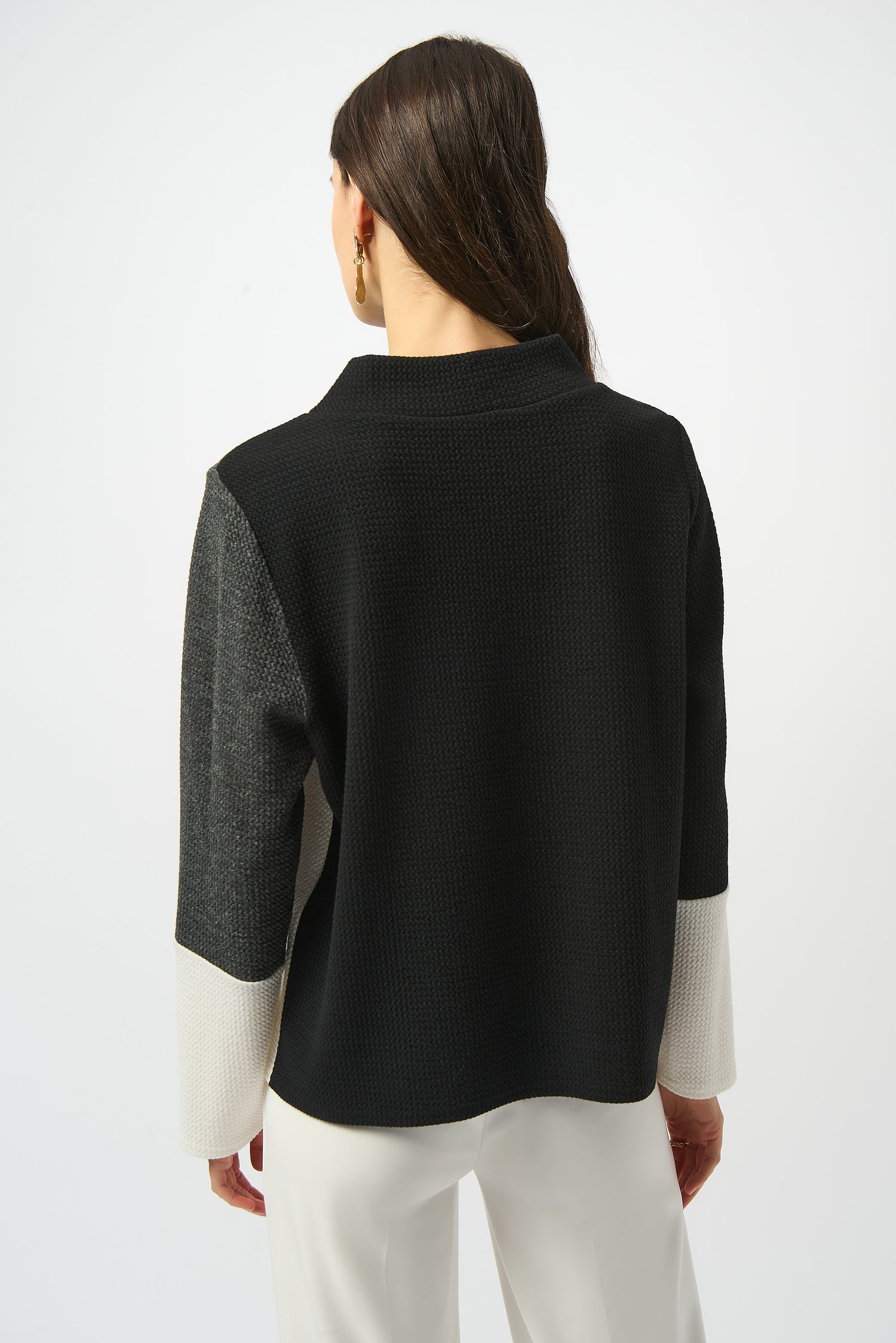 Boxy-Pullover aus Jacquard im Colour-Blocking-Stil