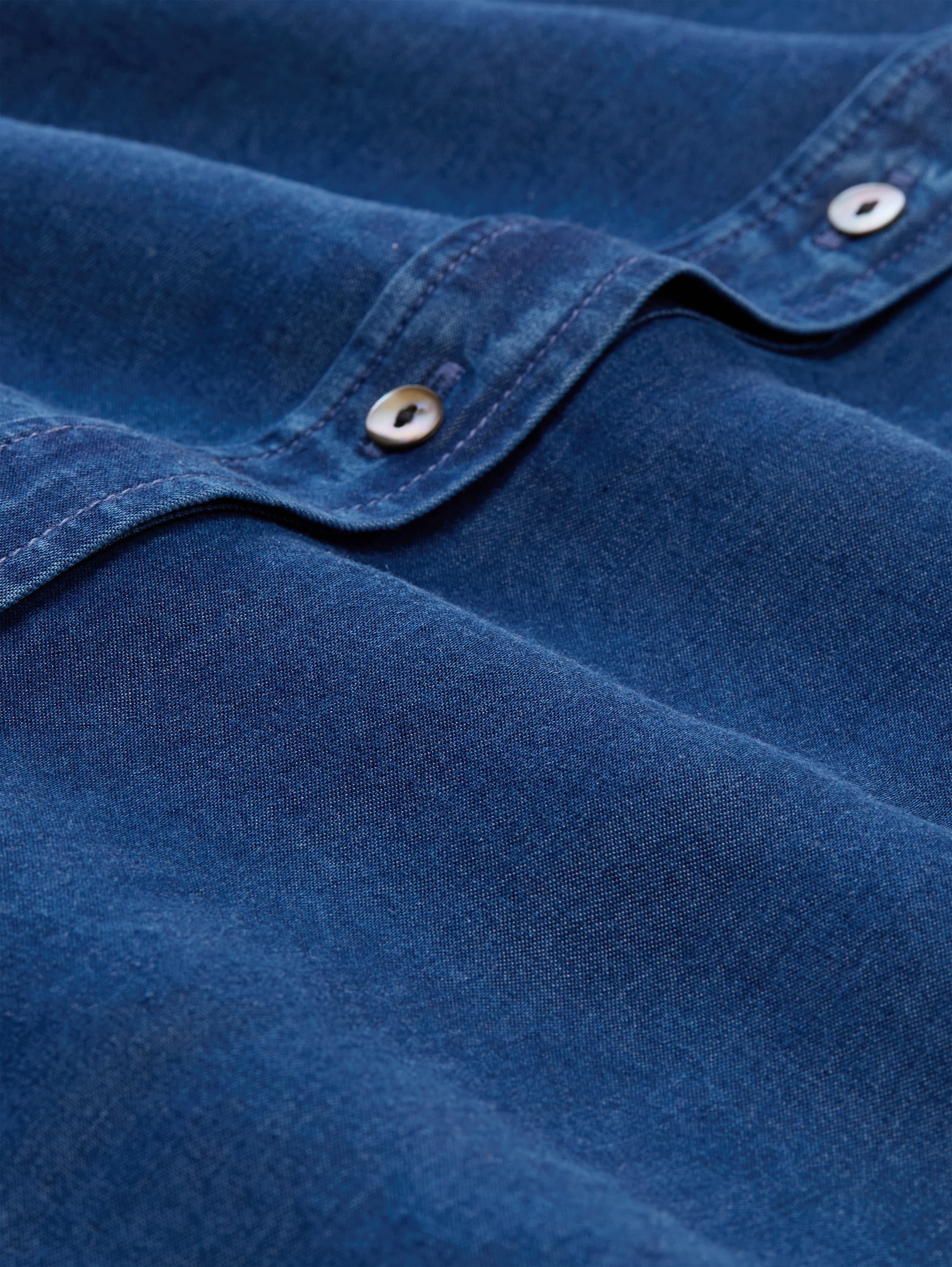 Tom Tailor Denim Damen Bluse Schleife TENCEL Jeansstoff