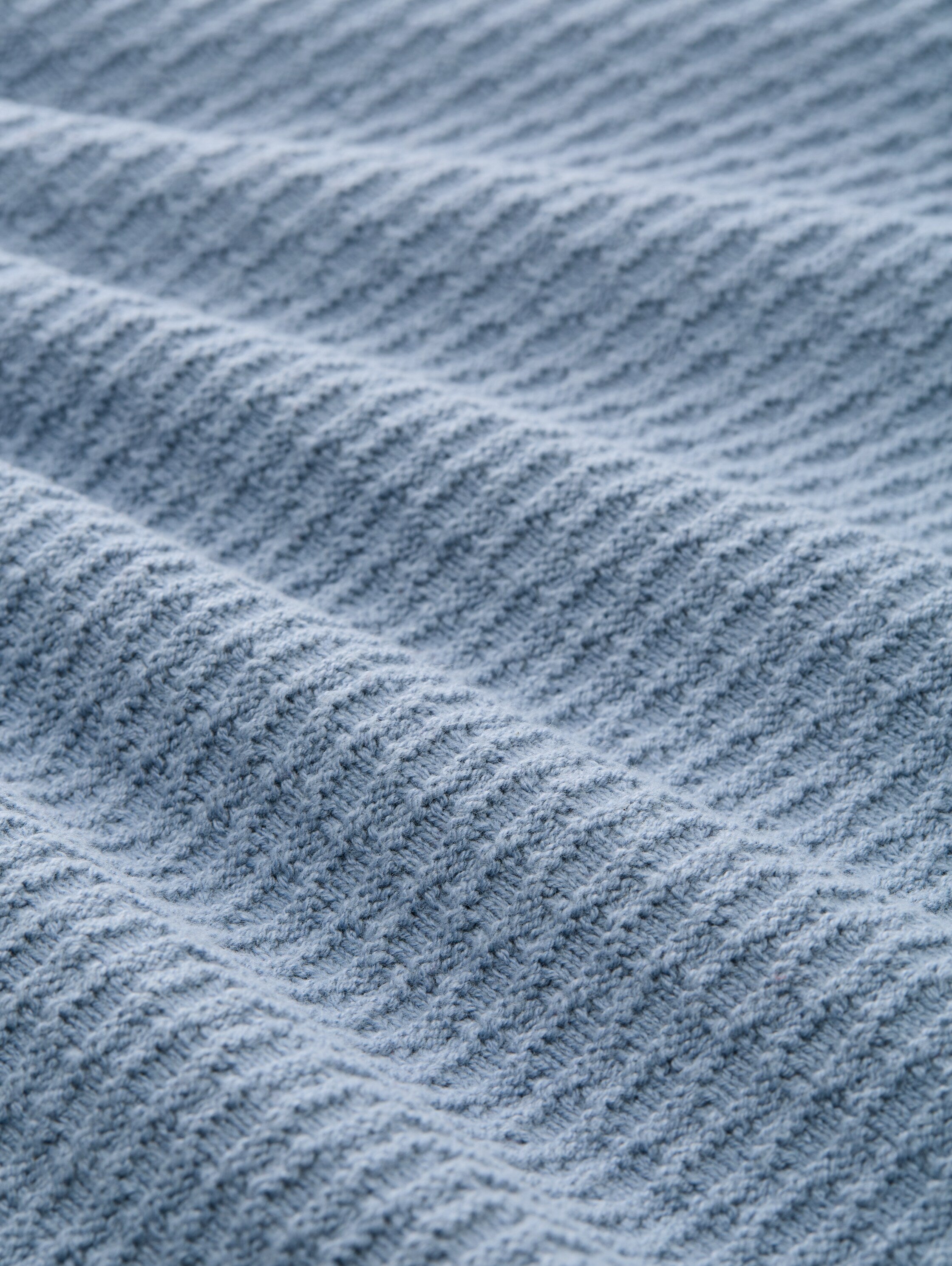 Tom Tailor Denim Herren Pullover Rundhalsausschnitt Logo-Badge Rippbündchen