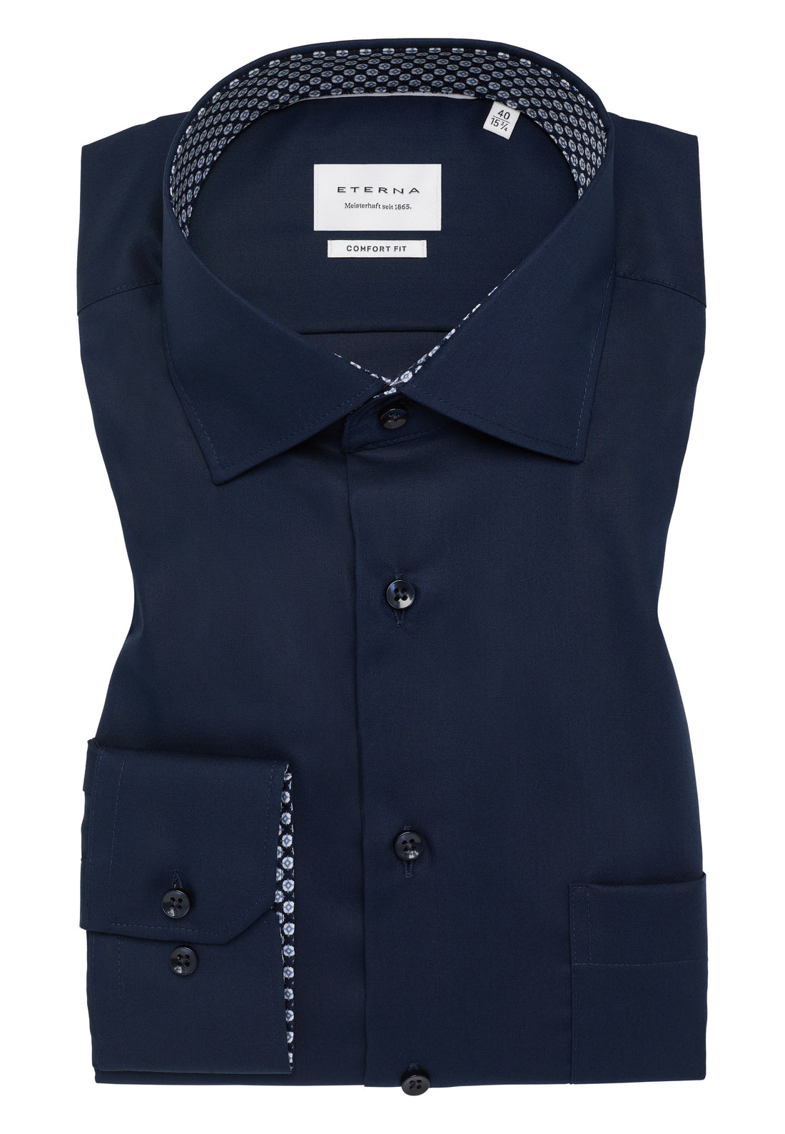 Dynamic Cotton Herren Langarmhemd COMFORT FIT Gala-Kent-Kragen