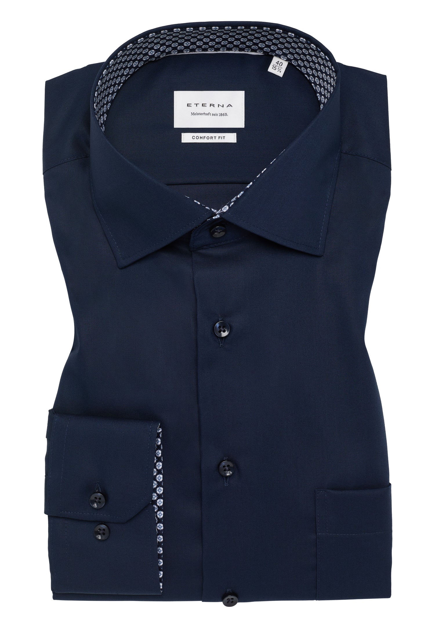 Dynamic Cotton Herren Langarmhemd COMFORT FIT Gala-Kent-Kragen